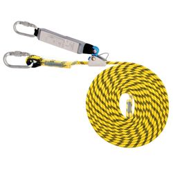 LÍNEA DE VIDA 20 m, absorbedor+altochut aluminio+mosquetones