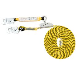 LÍNEA DE VIDA 80m con absorbedor+altochut+mosquetones 12mm