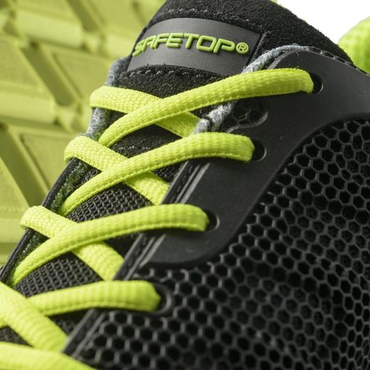 MARIO, zapato S1P deportivo negro-verde metal free