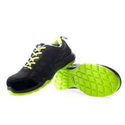 MARIO, zapato S1P deportivo negro-verde metal free