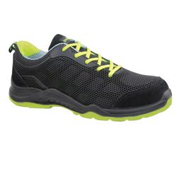 MARIO, zapato S1P deportivo negro-verde metal free