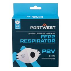 Mascarilla Dolomite plegable con válvula FFP2 (Pack 3)