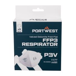 Mascarilla Dolomite plegable con válvula FFP3 (Pack 3)