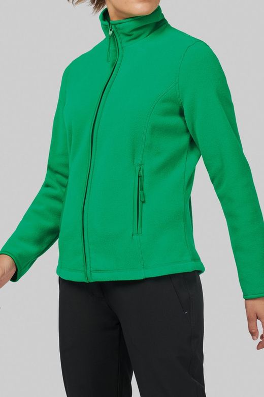 Mikrofleece-Jacke mit Reißverschluss für Damen