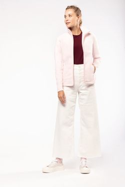 Mikrofleece-Jacke mit Reißverschluss für Damen