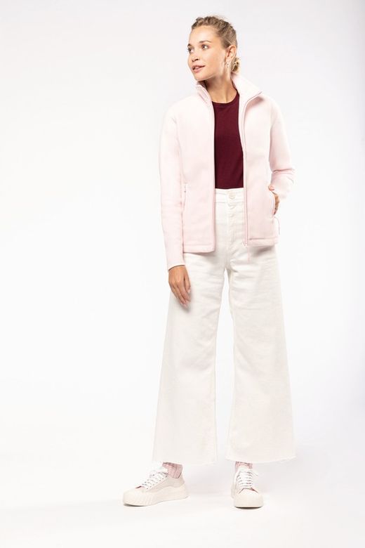 Mikrofleece-Jacke mit Reißverschluss für Damen
