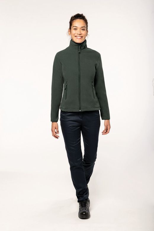 Mikrofleece-Jacke mit Reißverschluss für Damen