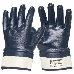 MAXINITE, guante nitrilo azul con manga recubierto