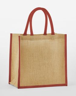 Mini Bolsa de regalo de yute natural almidonado