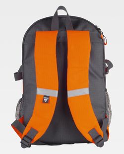 Mochila con tejido Ripstop combinada Naranja