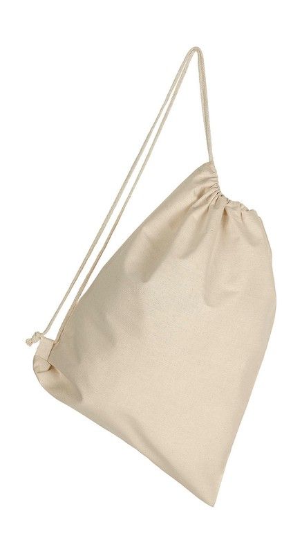 Mochila de algodón con cordones