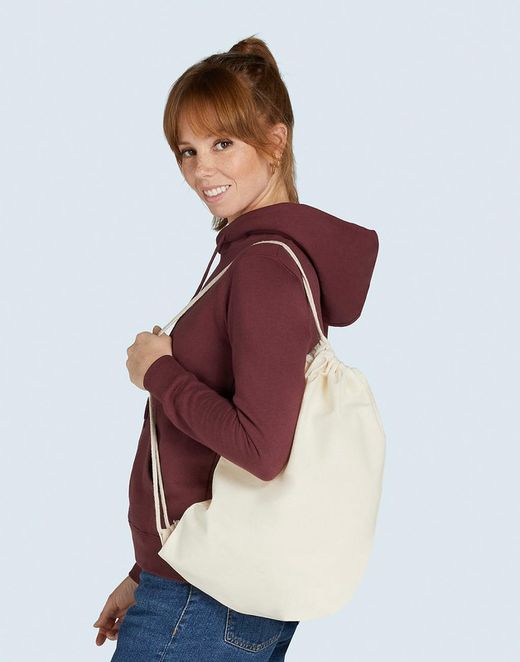 Mochila de algodón con cordones