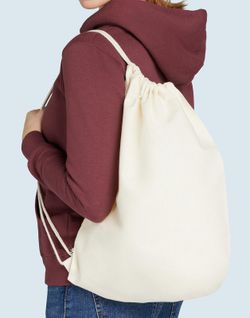 Mochila de algodón con cordones
