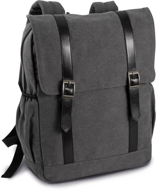 Canvas Rucksack mit Klappe