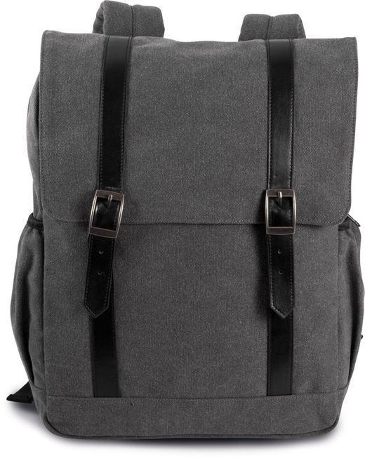 Canvas Rucksack mit Klappe