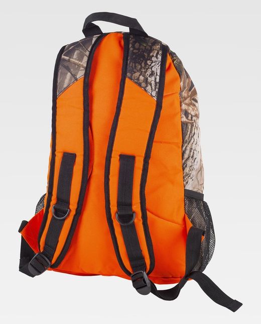 Mochila de color Camuflaje Bosque Verde+Naranja Fluor