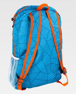 Mochila de color Estampado Azul+Naranja Fluor