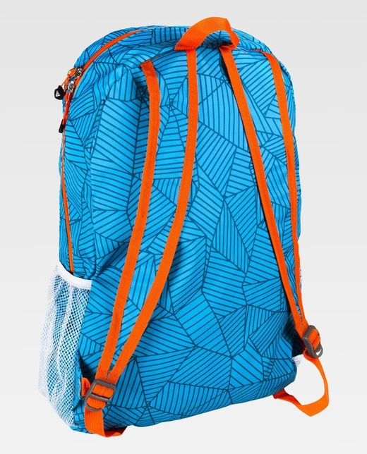 Mochila de color Estampado Azul+Naranja Fluor