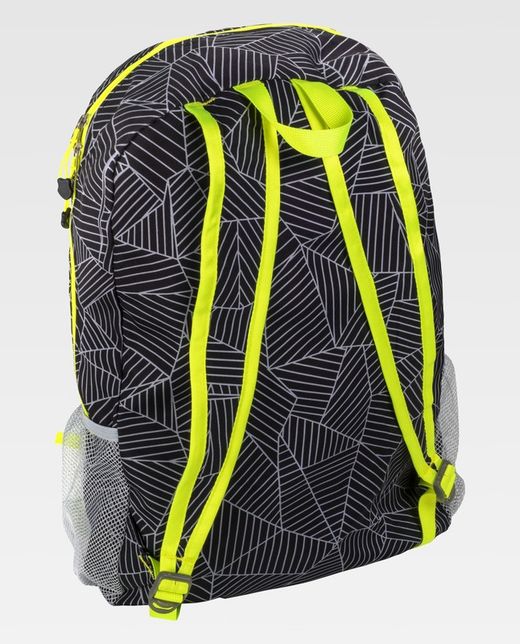Mochila de color Estampado Negro+Amarillo Fluor