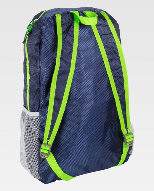 Mochila de color Marino+Verde Flúor