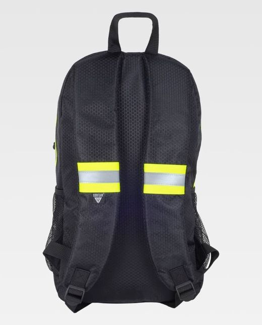 Mochila de color Negro+Amarillo fluor | PROTECCIÓN