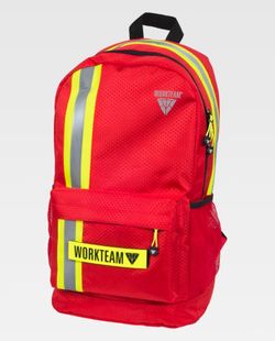 Mochila de color Rojo+Amarillo Fluor | PROTECCIÓN