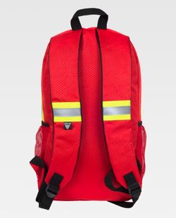 Mochila de color Rojo+Amarillo Fluor | PROTECCIÓN