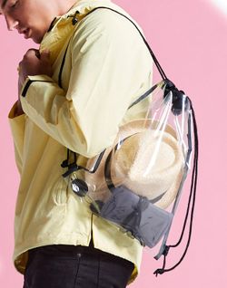 Transparente Kordelzugtasche