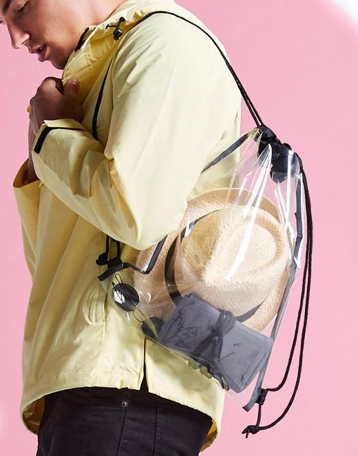 Transparente Kordelzugtasche