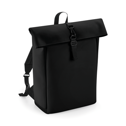 Rucksack mit Roll-Top-Klappe aus mattem Polyurethan