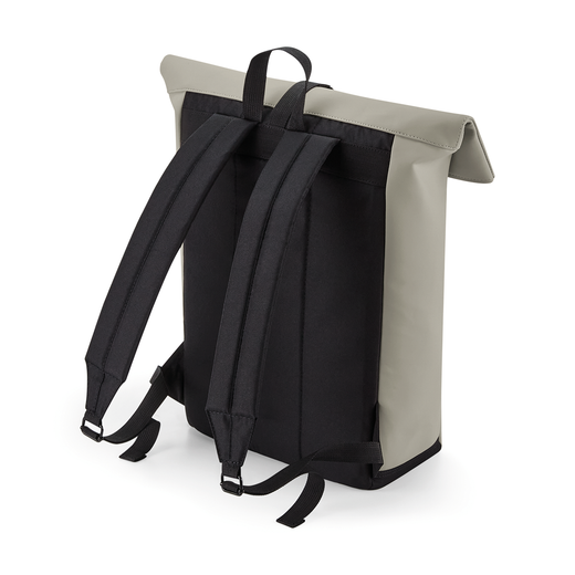 Rucksack mit Roll-Top-Klappe aus mattem Polyurethan