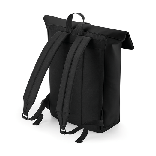 Rucksack mit Roll-Top-Klappe aus mattem Polyurethan