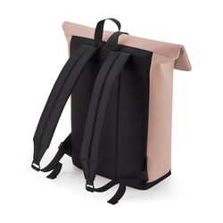 Rucksack mit Roll-Top-Klappe aus mattem Polyurethan