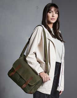 Mochila messenger Heritage de lona encerada