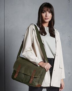 Mochila messenger Heritage de lona encerada