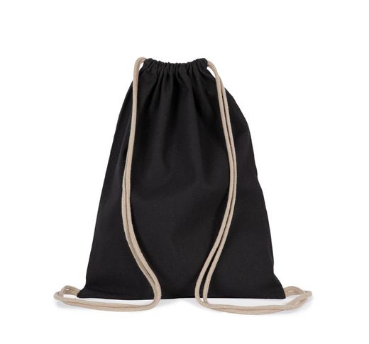 Kleiner Rucksack aus recyceltem Kordelzug.