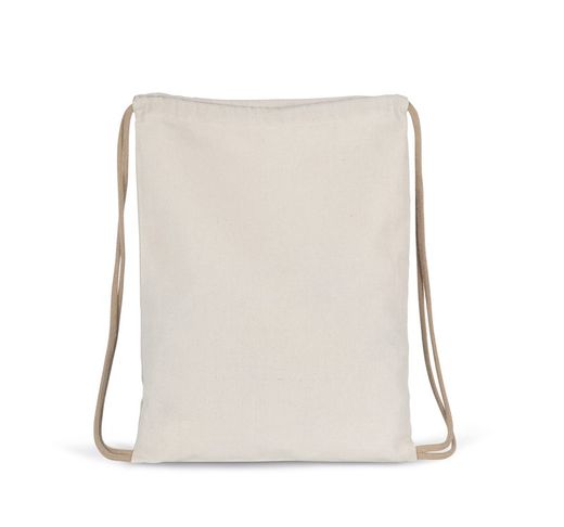 Kleiner Rucksack aus recyceltem Kordelzug.