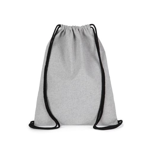 Kleiner Rucksack aus recyceltem Kordelzug.