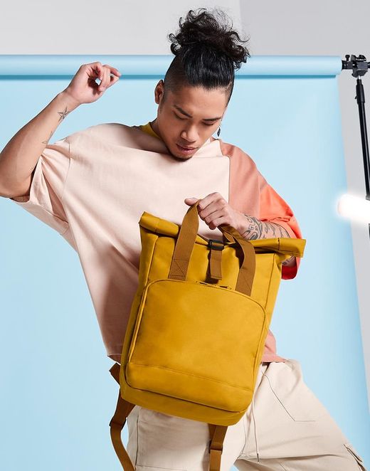 Roll Top Rucksack mit zwei Griffen