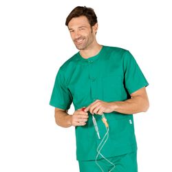 Blusa Sanitario Unisex Abotonada Colores