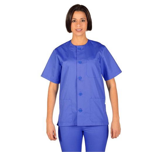 Blusa Sanitario Unisex Abotonada Colores