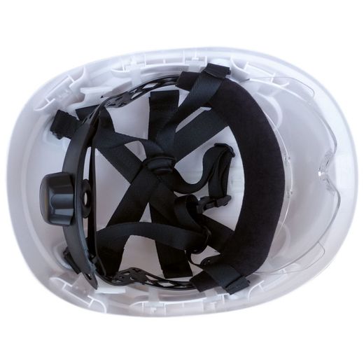 MONTANA, Casco dieléctrico EN397, EN50365 con Barbuquejo y visor transparente