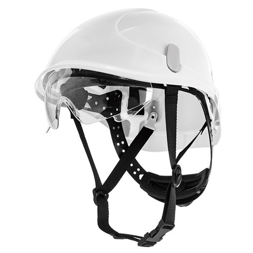 MONTANA, Casco dieléctrico EN397, EN50365 con Barbuquejo y visor transparente