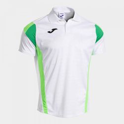 Montreal Short Sleeve Polo White Fluor Green