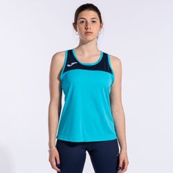Montreal Tank Top Fluor Turquoise-Navy