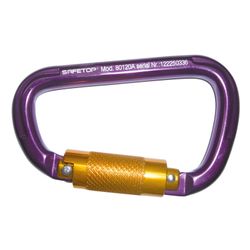 MOSQUETÓN DE  3/4 de vuelta, de aluminio extraligero apertura 22 mm