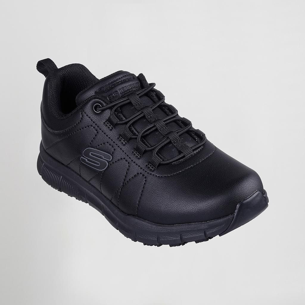Zapatillas de Trabajo Skechers Nampa Beja Mujer – Antideslizantes y Confort Blanco 35