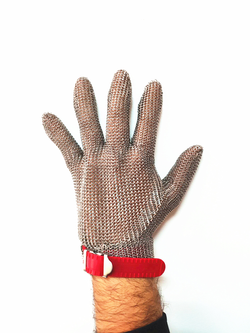 NK-COTE CORTO, guante malla acero correa de plástico