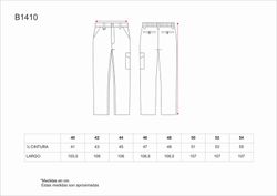 Gepolsterte Hose mit elastischer Taille und Beintasche Weiß