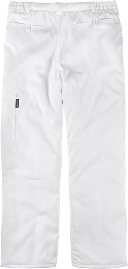 Gepolsterte Hose mit elastischer Taille und Beintasche Weiß